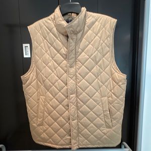 Tan Quilted Men’s Brooks Brothers Vest XL
